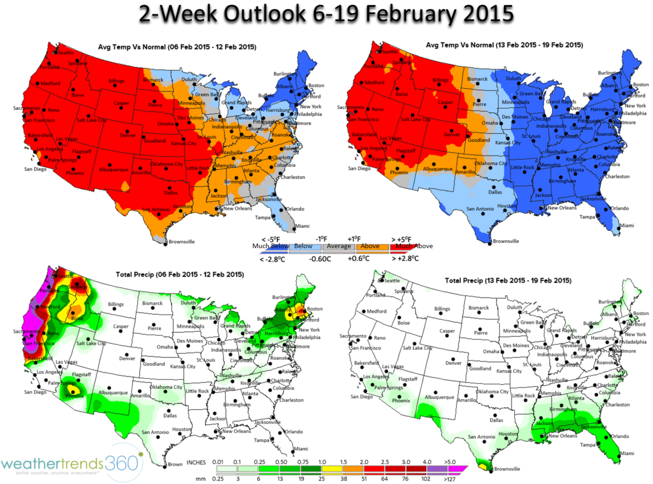 February 619 Weather Outlook Warm/Wet West Cold/Snowy Northeast